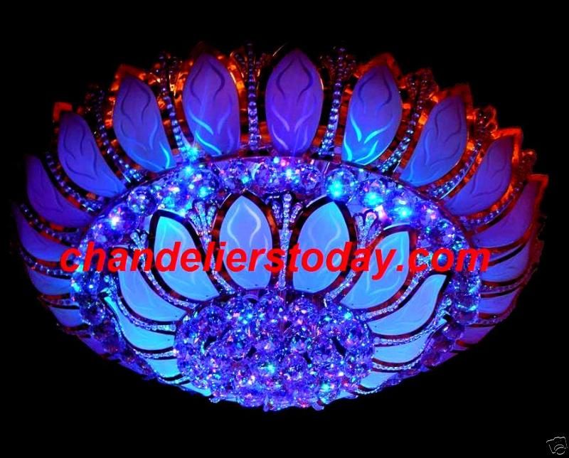 Chandelier Swarovski 24 Color Changing L.E.D. Chrome  