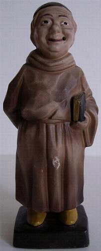 Smoking Monk 1930s Cigarette Ring Blower Novelty Chalkware  