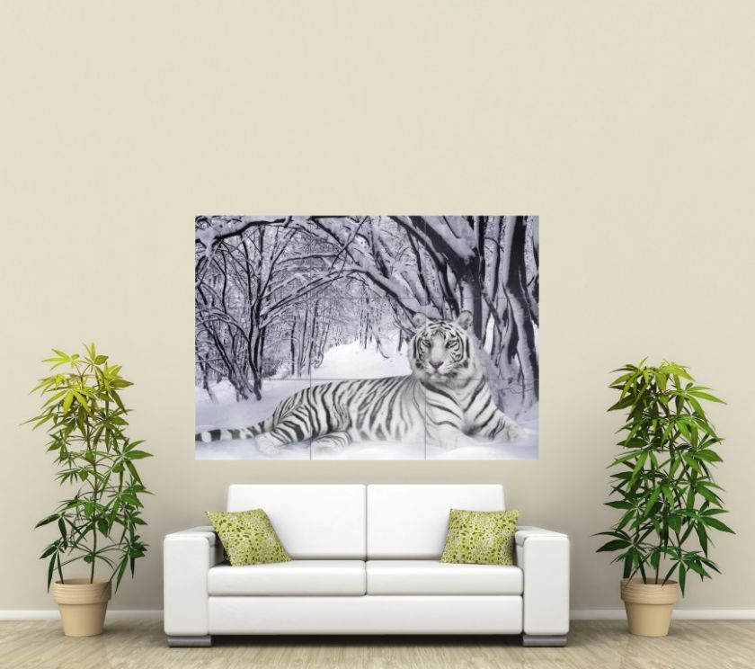 White Tiger Snow GIANT POSTER PRINT X1782  