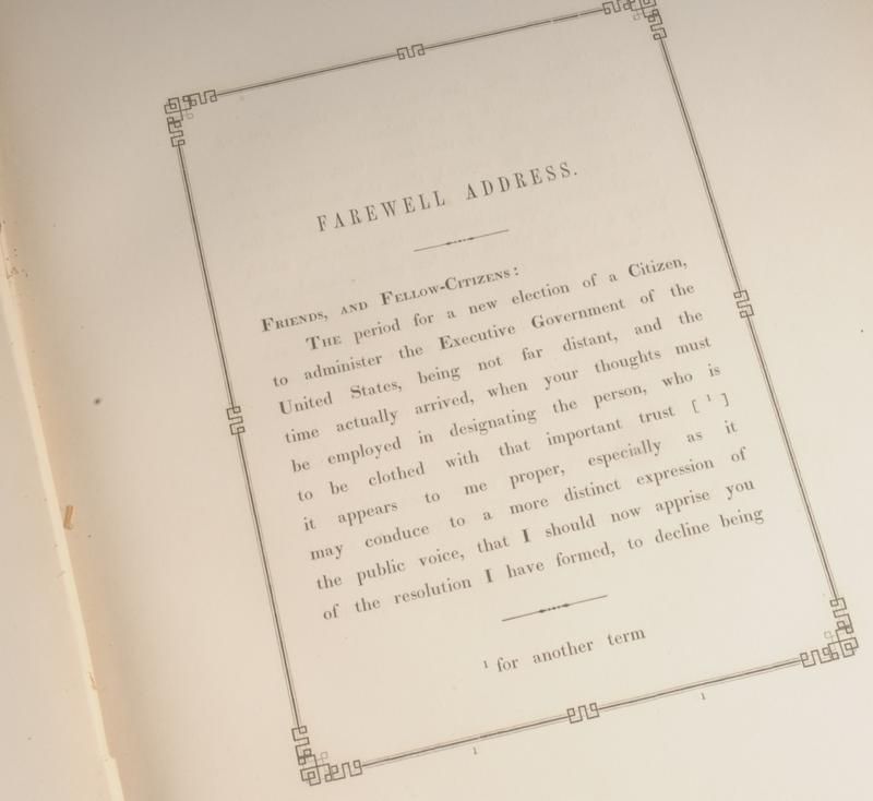 George Washington Farewell Address 1850 James Lenox Folio Sz 54 Copies 