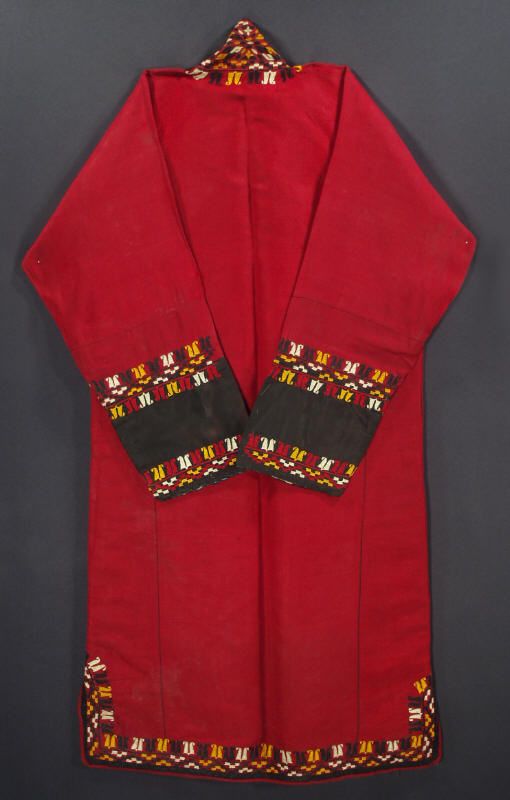 Turkoman Embroidered Chirpy robe headdress Central Asian tribal folk 