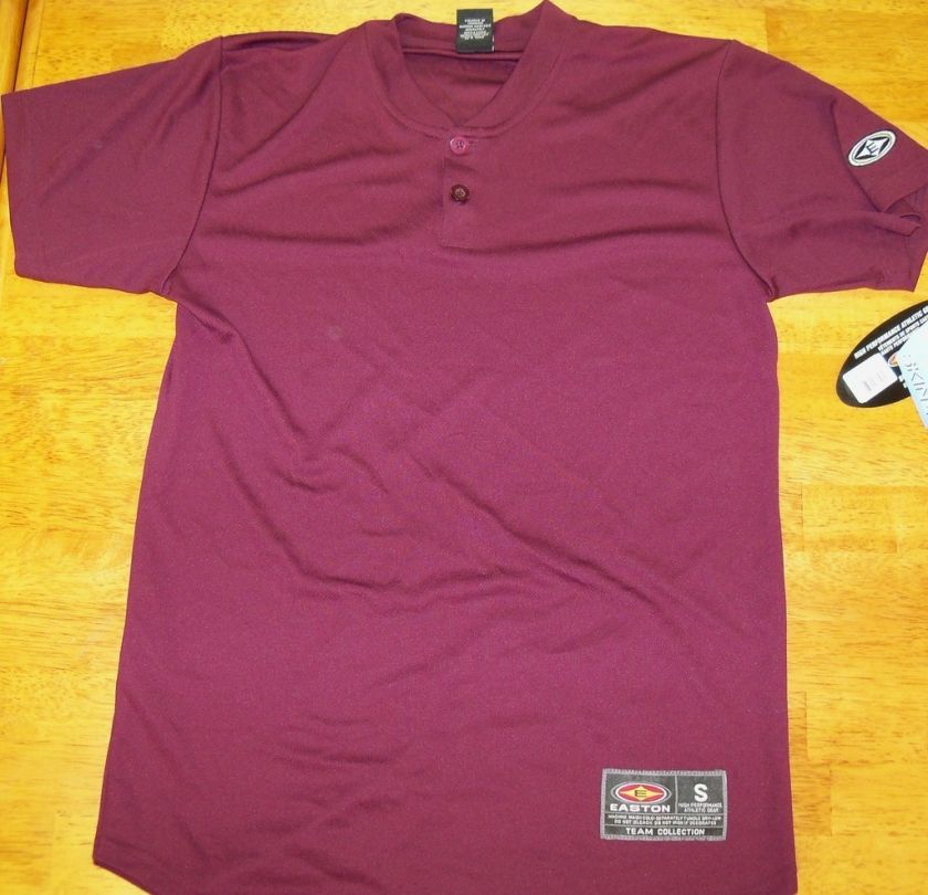 Mens Easton Skinz Henley Style SS Tee, NWT  