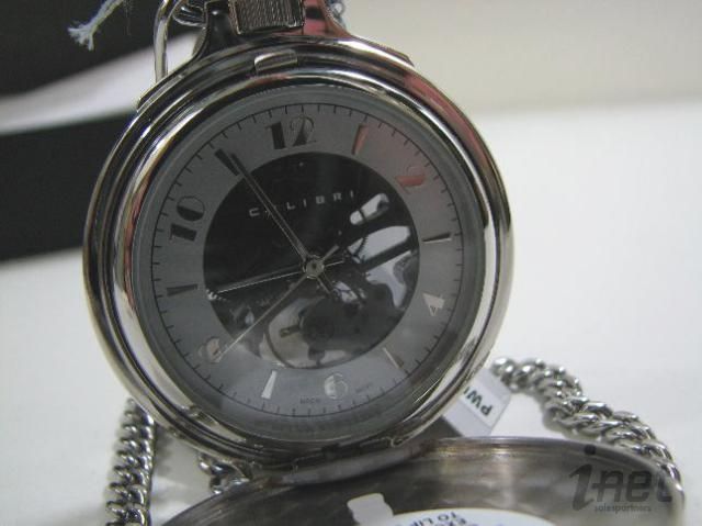 Colibri Pocket Watch PWQ096839S Skeleton SS Manual Wind  