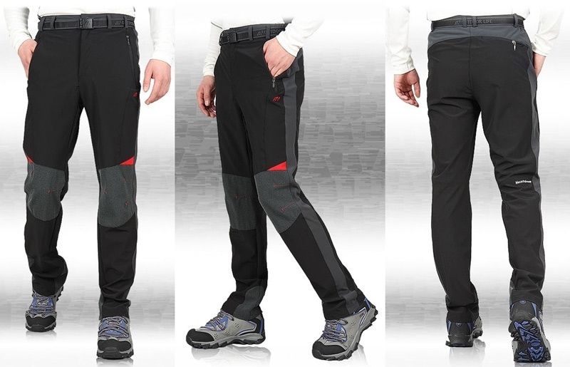 Mens Mountaineering Climbing Sportswear Slim Simple Pants 4 Way Power 