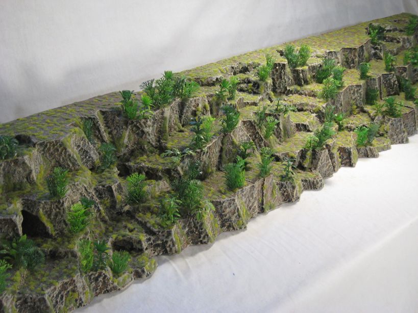 Terrain for Wargames Jungle Cliff Table Edge 3pc Set  