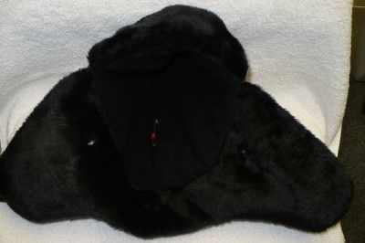 WOOLRICH PLAID MAD BOMBER TRAPPER CAP HAT FUR LIKE TRIM EAR FLAPS 