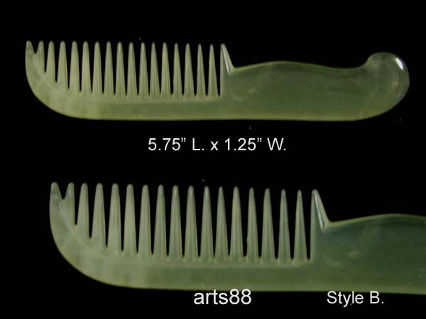 RARE CHINESE JADE HAIR COMB Style B  