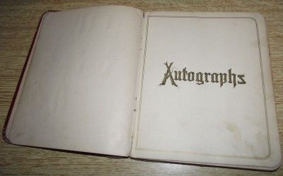 1886 Victorian Autograph Album ~Pen Calligraphy & Drawings ~ Mansfield 