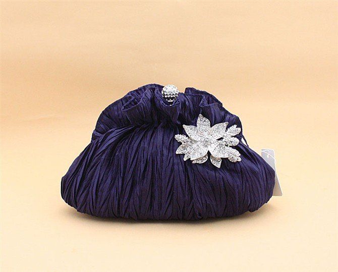 New Chinese Womens Chiffon Diamond Handbag Clutch Wedding/Evening Bag 