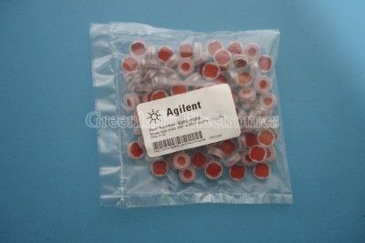 Agilent 5182 0550 Snap Cap w/ Red Rubber Septa 100/PK (W44)  