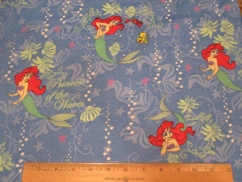 Little Mermaid Ariel Cotton Flannel Princess of Waves  