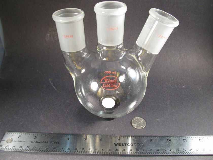   LabGlass Three Neck Round Bottom Flask 29/42 all joints 500 ML / 0.5 L