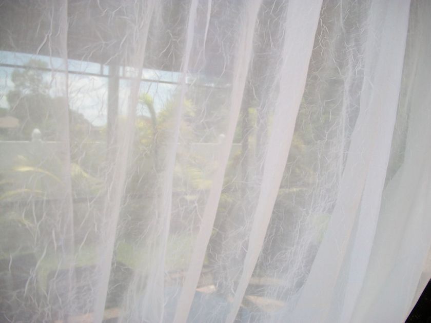   Outdoor Gazebo White Sheer Wedding Drapes (2) Panels Curtains  