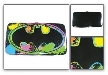 DC Comics   Batman The Dark Knight Graffiti Logo Ladies Hinge Wallet 