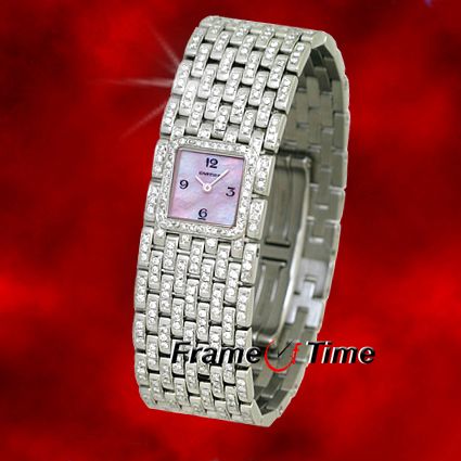 Cartier Lady Panthere Ruban Pink Diamond Bracelet Watch  