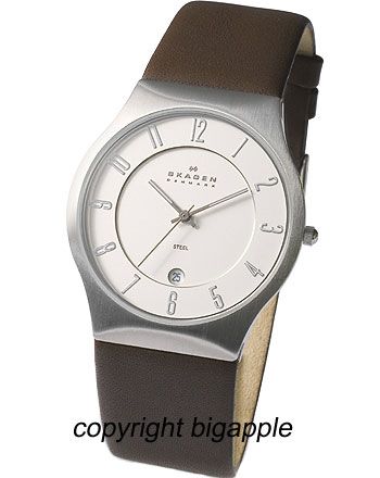 SKAGEN DENMARK DATE LEATHER MENS WATCH 233XXLSL  