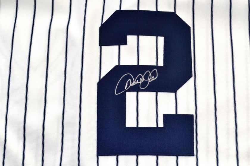 DEREK JETER SIGNED RUSSELL ATHLETIC JERSEY 48 YANKEES  