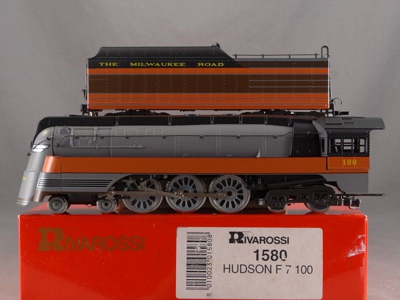 DTD TRAINS HO RIVAROSSI 1580 MILW HUDSON F7 #100 4 6 4 STEAM ENGINE 