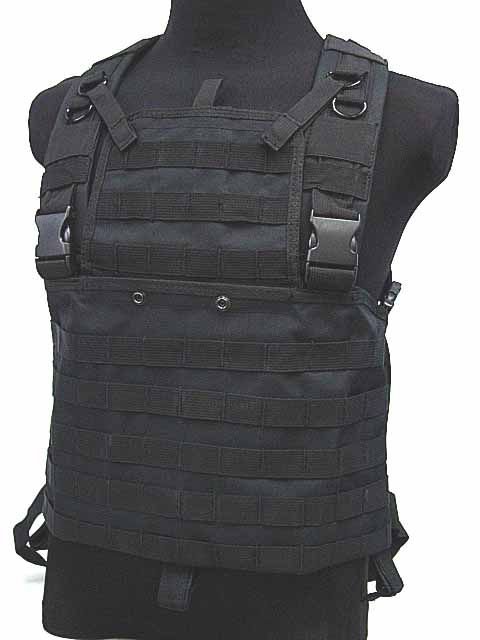 SWAT Airsoft Molle Chest Rig Platform Carrier Vest BK  