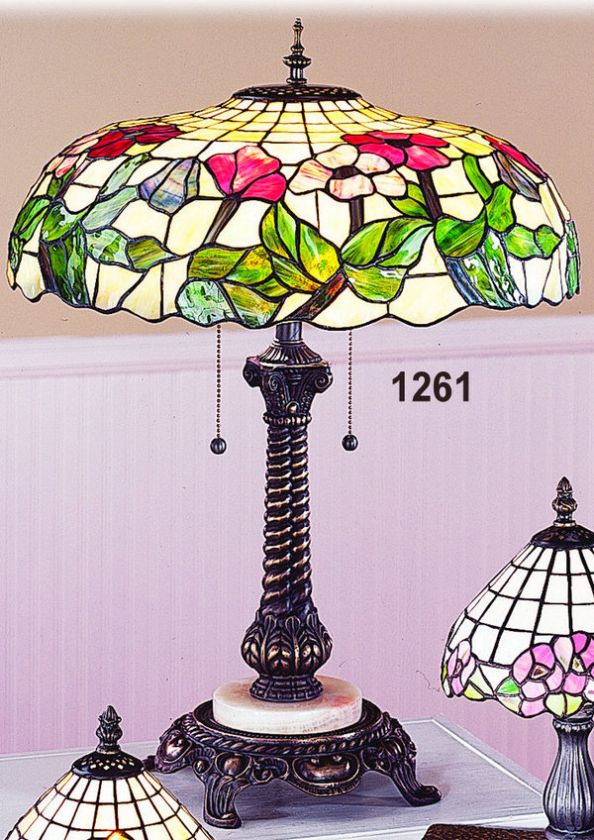 Art Nouveau Tiffany Poppy Table Lamp  