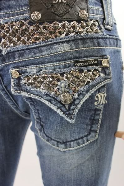 BNWT Miss Me Jean Ladies Studs Stones Boot Jeans Pants  