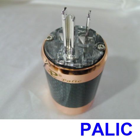 Palic US Power Plug Rhodium Plated Carbon Fiber Housing  