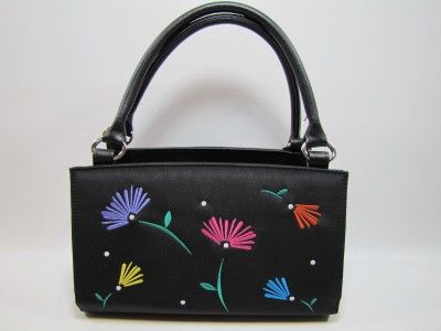   with 2 Covers Black/Multi & Cream/Brown Purse Bag Tote Handbag  