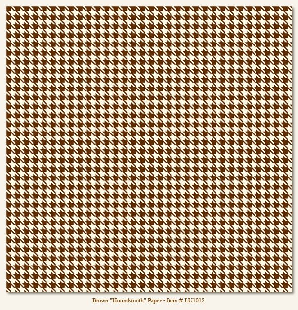 My Minds Eye Lush Brown HOUNDSTOOTH 12x12 Papers Minds  