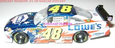 JIMMIE JOHNSON #48 HORORING SOLDIERS LOWES 2010 DIECAST  