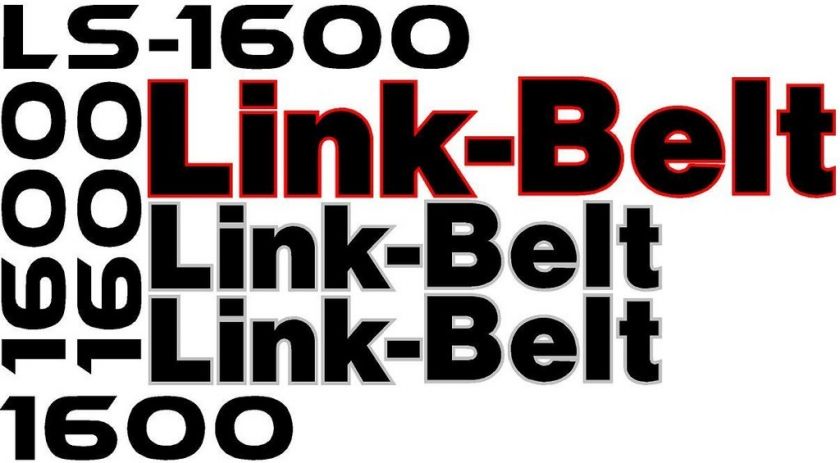 Link Belt 1600 Excavator Decal Set  