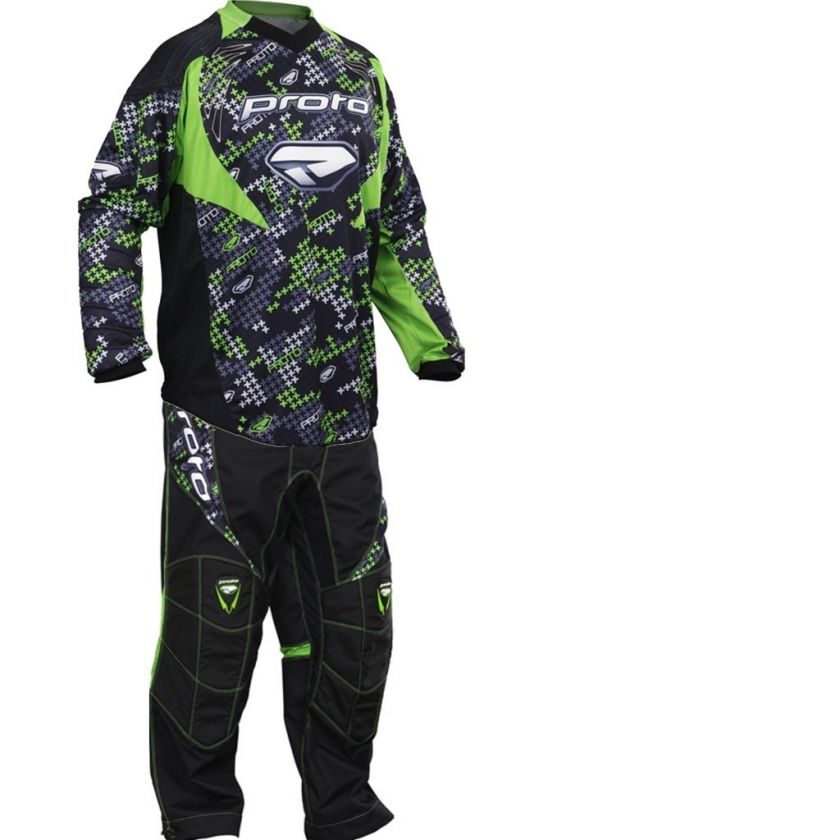 Proto 2010 Paintball Pants & Jersey Combo   Brick Lime  