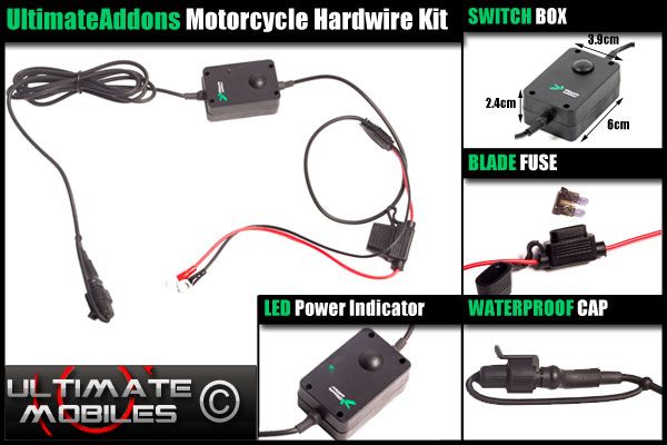 MOTORCYCLE BATTERY CHARGER MOUNT KIT FOR TOMTOM RIDER  