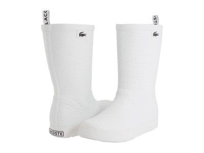 Lacoste Womens Raincourt White Croc Boots BNWT  