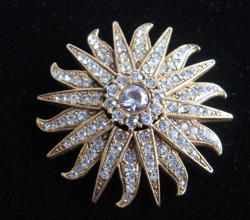 Rhinestone Starburst Pin Smithsonian Institute  