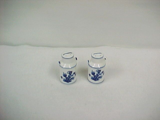Blue Delft Salt and Pepper Shakers Milk Can  