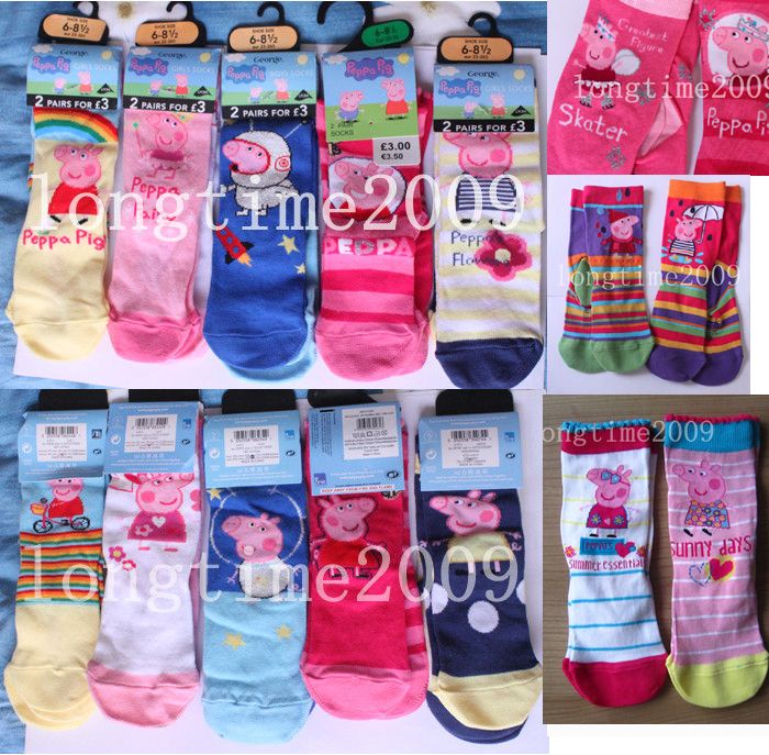   ) Brand New Stunning Girls/Boys Peppa Pig Socks   Multiple Choices