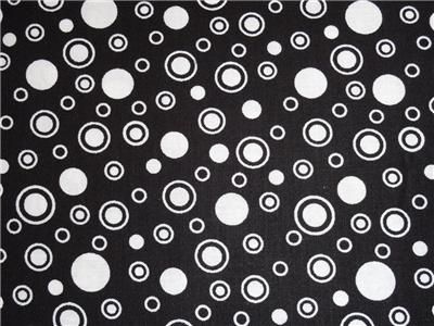 New Black with White Polka Dots Fabric BTY  