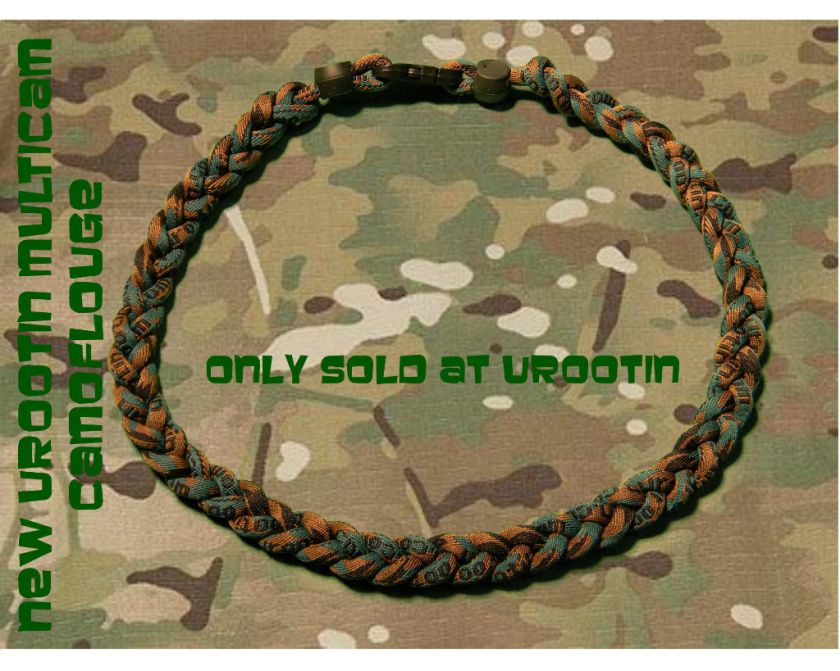 Camo Tornado 3 Rope Braided Titanium Sport Necklace  