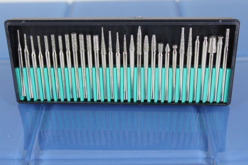 30 pieces Diamond coated burrs glass drill bit GRIT 120  