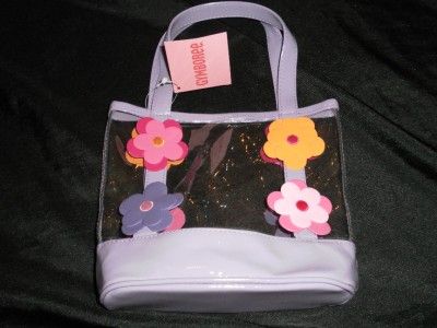 NWT Gymboree FAIRY FASHIONABLE Clear Swim Beach Bag Tote Purse Purple 