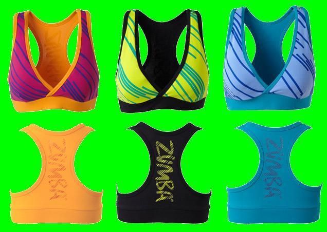 Zumba Fast Dash V Bra Top New NWT Colorful Ships Fast Available in 3 