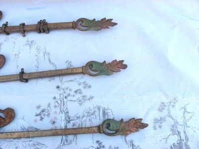 Antique Vintage Metal SWING ARM CURTAIN RODS Art Nouveau  