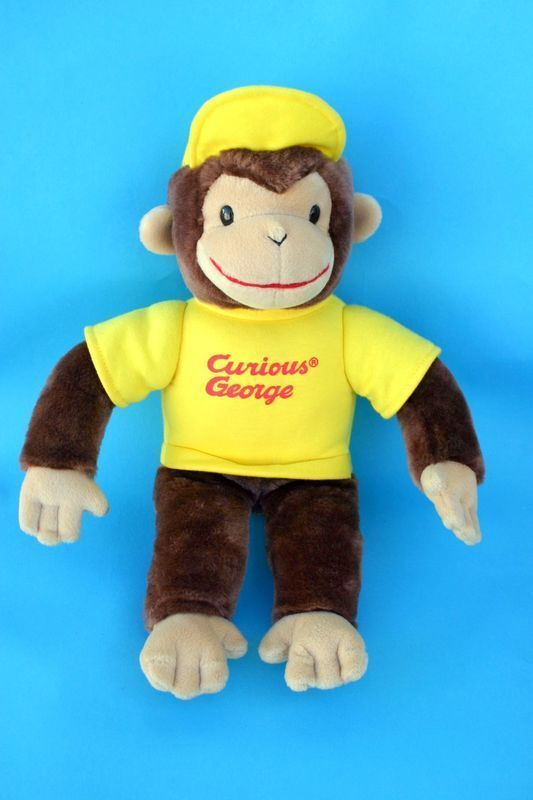   Curious George Yellow Hat Shirt Plush Monkey Stuffed Animal 16 inch