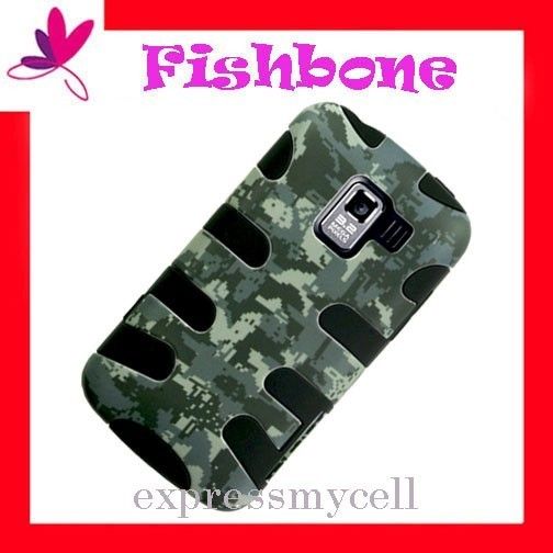 CAMOUFLAGE FISHBONE Impact Hybrid Case Cover 4 NET 10 Straight Talk LG 