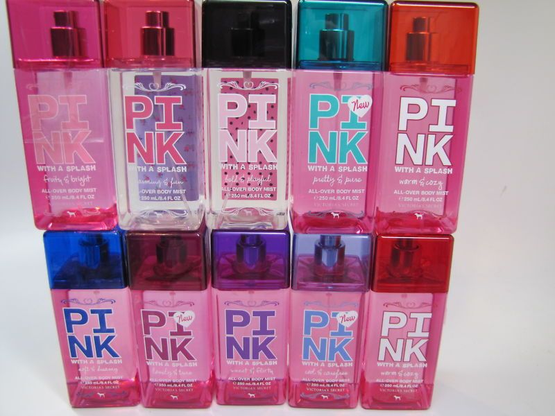 NEW VICTORIA SECRET PINK ALL OVER MIST LOT OF 5  