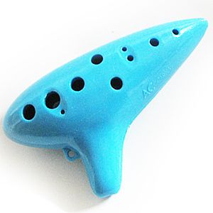   WIND INSTRUMENT OCARINA FLUTE Music Recorder Large Adult #3 Blue x1pcs