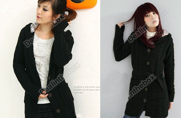 Womens Long Sleeve Hoodie Coat Cardigans trench Sweater  