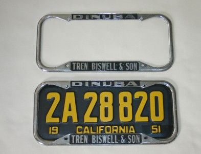 FORD Dealer License Plate Frames 1940 1955 California  