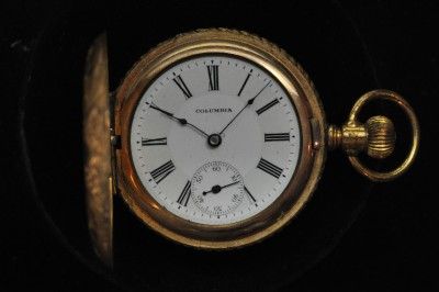   42MM COLUMBIA ROPE EDGE HUNTING CASE POCKET WATCH FOR REPAIRS  