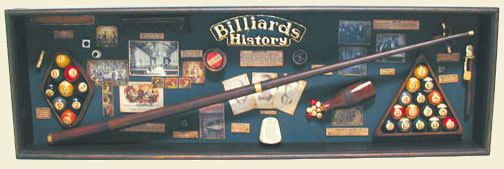 BILLIARDS RETRO LOOK SHADOWBOX SHOWCASE  